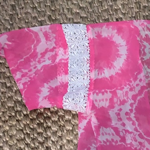 HAUTE KIDS Tie-Dye and Lace Cover-Up - Picture 7 of 9